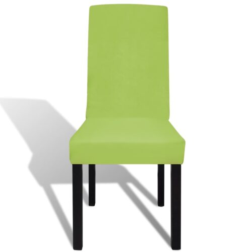 6pcs Dining Chair Cover Protective Slipcover Straight Stretchable Green - Image 3