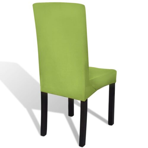 6pcs Dining Chair Cover Protective Slipcover Straight Stretchable Green - Image 4