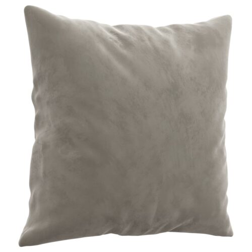 Throw Pillows 2pcs Light Grey 40x40cm Velvet - Image 3