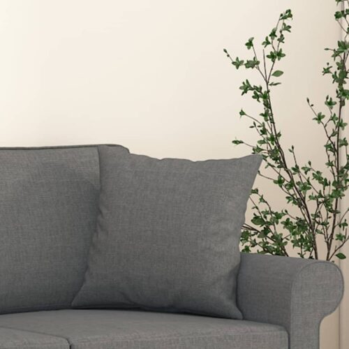 Throw Pillows 2pcs Dark Grey 40x40cm Fabric - Image 5