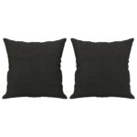 Throw Pillows 2pcs Black 40x40cm Fabric