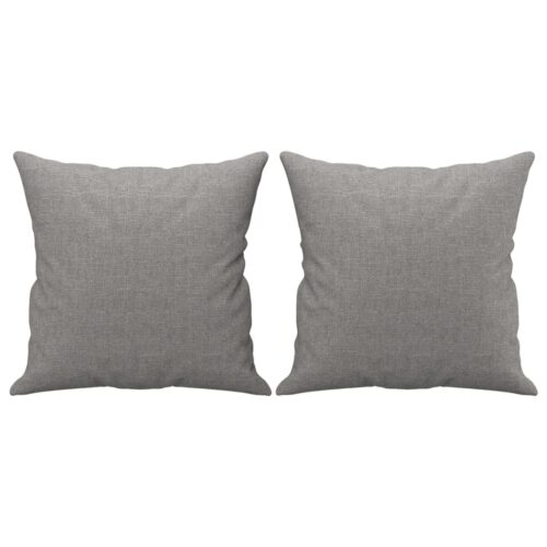Throw Pillows 2pcs Light Grey 40x40cm Fabric