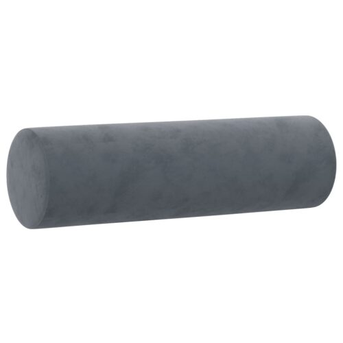Throw Pillows 2pcs Dark Grey √ò15x50cm Velvet - Image 3