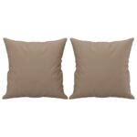 Throw Pillows 2pcs Cappuccino 40x40cm Faux Leather