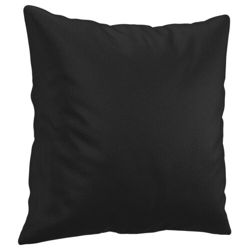 Throw Pillows 2pcs Black 40x40cm Faux Leather - Image 3