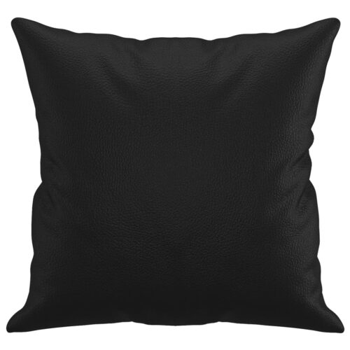 Throw Pillows 2pcs Black 40x40cm Faux Leather - Image 4