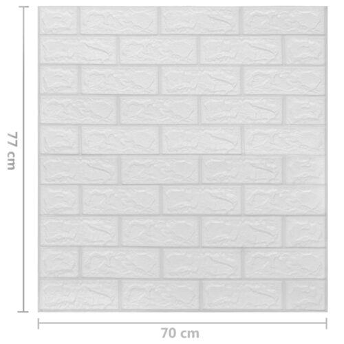 3D Wallpaper Bricks Self-adhesive 10pcs White - Image 7