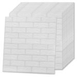 3D Wallpaper Bricks Self-adhesive 20pcs White