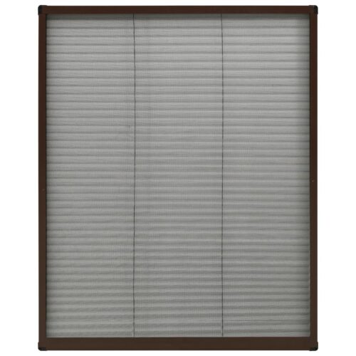 Plisse Insect Screen for Windows Aluminium Brown 80x100cm - Image 2