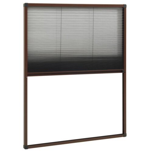 Plisse Insect Screen for Windows Aluminium Brown 80x100cm - Image 4