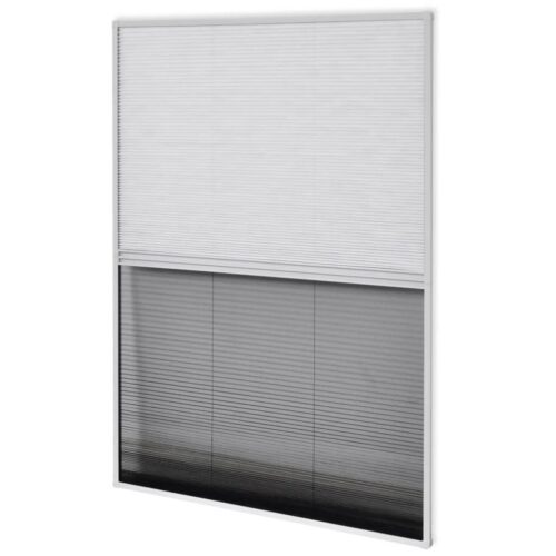Plisse Insect Screen for Windows Aluminium 80x100cm with Shade