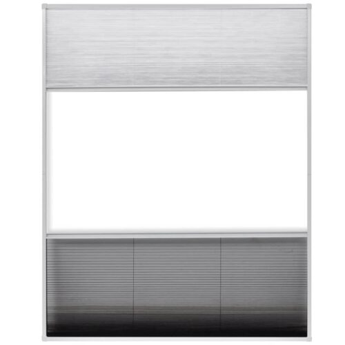 Plisse Insect Screen for Windows Aluminium 80x100cm with Shade - Image 5