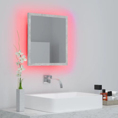 LED Bathroommirror Concrete Grey 40x8.5x37cm Acrylic - Image 7
