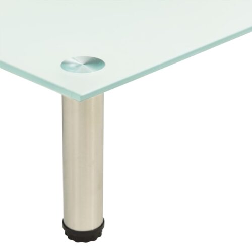 TV Stand Frosted 60x35x17cm Tempered Glass - Image 4