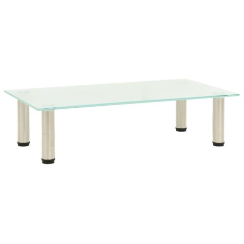 TV Stand Frosted 60x35x17cm Tempered Glass - Image 6