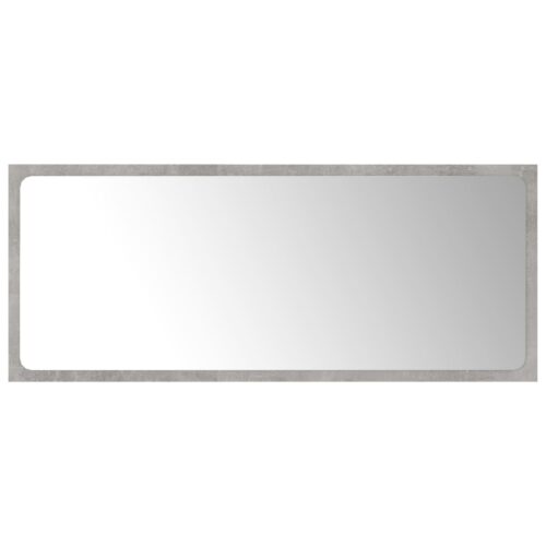 Bathroom Mirror Concrete Grey 90x1.5x37cm Engineered Wood - Image 2