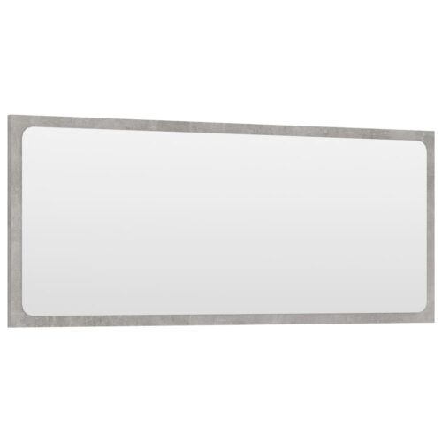 Bathroom Mirror Concrete Grey 90x1.5x37cm Engineered Wood