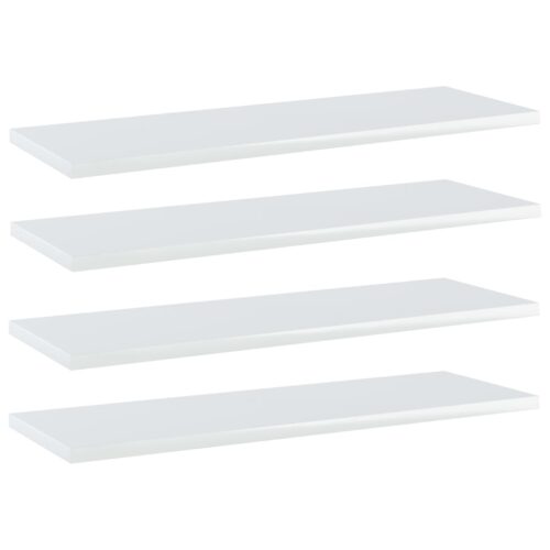Bookshelf Boards 4pcs High Gloss White 60x20x1.5cm Engineered Wood - Image 6