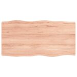 Table Top Light Brown 80x40x(2-4)cm Treated Solid Wood DIY Desk Panel Board