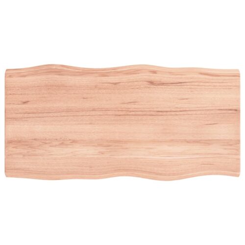 Table Top Light Brown 80x40x(2-4)cm Treated Solid Wood DIY Desk Panel Board - Image 8