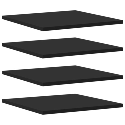 Bookshelf Boards 4pcs Black 40x40x1.5cm Engineered Wood