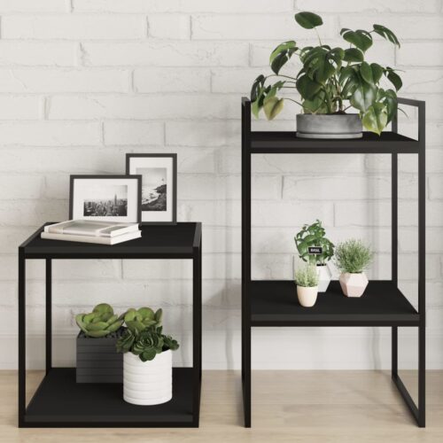 Bookshelf Boards 4pcs Black 40x40x1.5cm Engineered Wood - Image 9