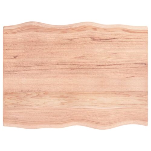 Table Top Light Brown 80x60x2cm Treated Solid Wood Oak DIY Desk Panel Board - Image 6