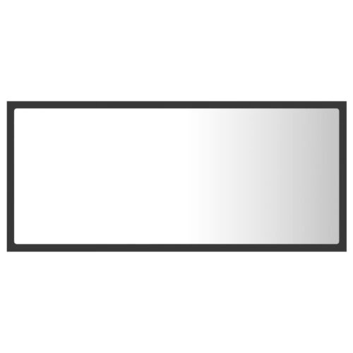LED Bathroom Mirror Grey 90x8.5x37cm Acrylic - Image 3