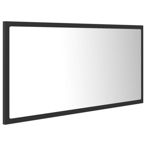 LED Bathroom Mirror Grey 90x8.5x37cm Acrylic - Image 4