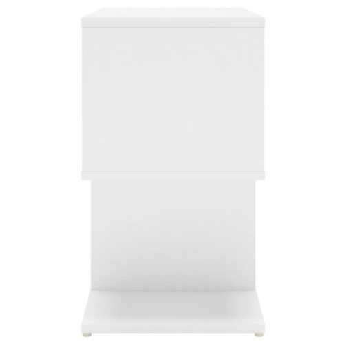 Bedside Cabinet White 50x30x51.5cm Engineered Wood - Image 6