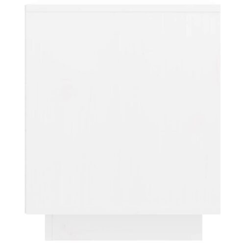 TV Cabinet White 74x35x44cm Solid Wood Pine - Image 5