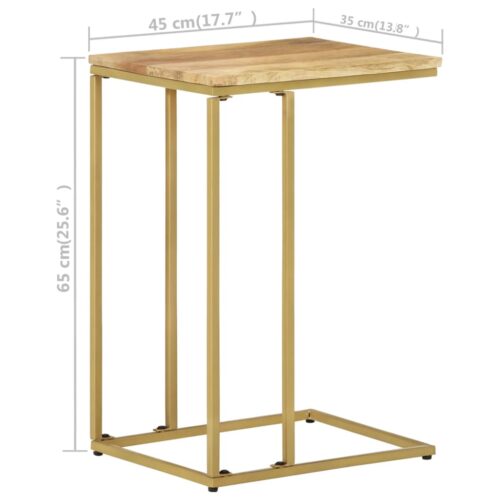 Side Table 35x45x65cm Solid Mango Wood - Image 10