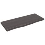 Table Top Dark Brown 100x40x4cm Treated Solid Wood Oak DIY Desk Panel Board
