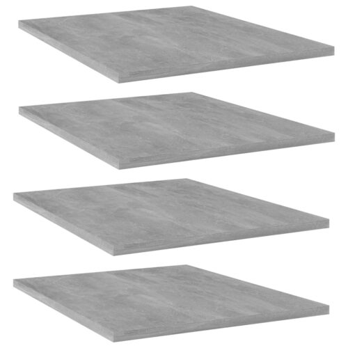 Bookshelf Boards 4pcs Concrete Grey 40x50x1.5cm Engineered Wood