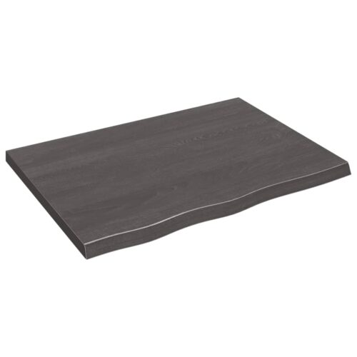 Table Top Dark Brown 80x60x4cm Treated Solid Wood Oak DIY Desk Panel Board