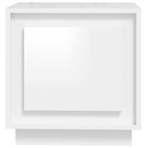 Bedside Cabinet High Gloss White 44x35x45cm Engineered Wood - Image 7
