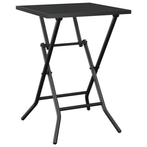 Folding Garden Table Anthracite 50x50x72cm Steel Mesh