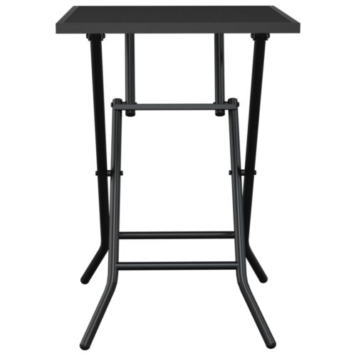 Folding Garden Table Anthracite 50x50x72cm Steel Mesh - Image 3