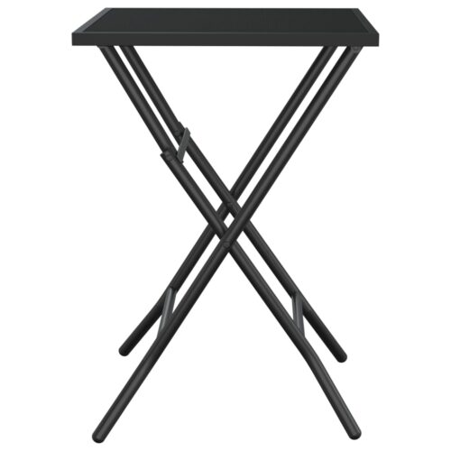 Folding Garden Table Anthracite 50x50x72cm Steel Mesh - Image 4