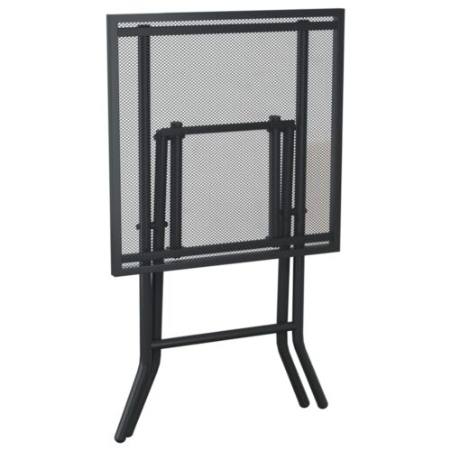 Folding Garden Table Anthracite 50x50x72cm Steel Mesh - Image 7