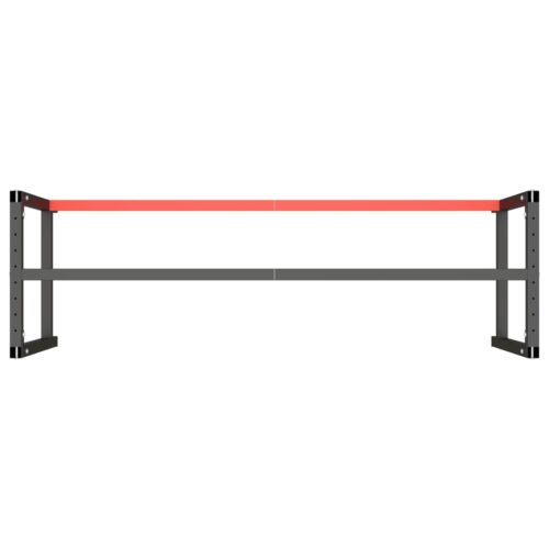 Work Bench Frame Matte Black Matte Red 180x57x79cm Metal - Image 6