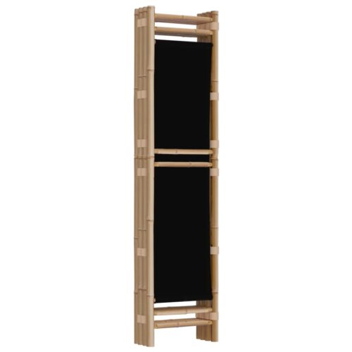 Folding 4-Panel Room Divider 160cm Bamboo Canvas - Image 6