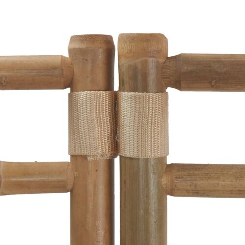 Folding 4-Panel Room Divider 160cm Bamboo Canvas - Image 7