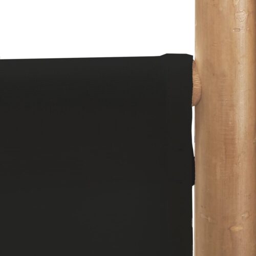 Folding 4-Panel Room Divider 160cm Bamboo Canvas - Image 8