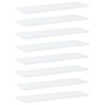 Bookshelf Boards 8pcs White 60x20x1.5cm Engineered Wood