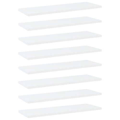 Bookshelf Boards 8pcs White 60x20x1.5cm Engineered Wood - Image 6