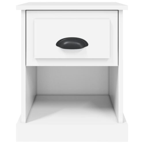 Bedside Cabinet White 39x39x47.5cm Engineered Wood - Image 7