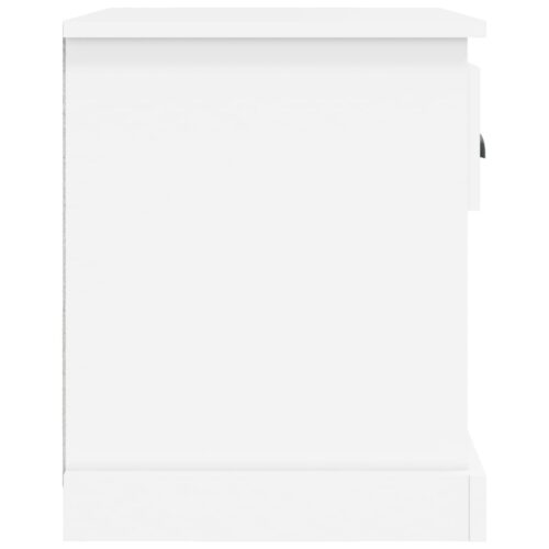 Bedside Cabinet White 39x39x47.5cm Engineered Wood - Image 8