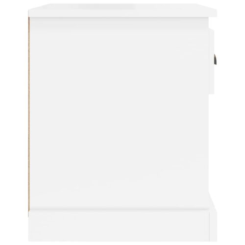 Bedside Cabinet High Gloss White 39x39x47.5cm Engineered Wood - Image 8
