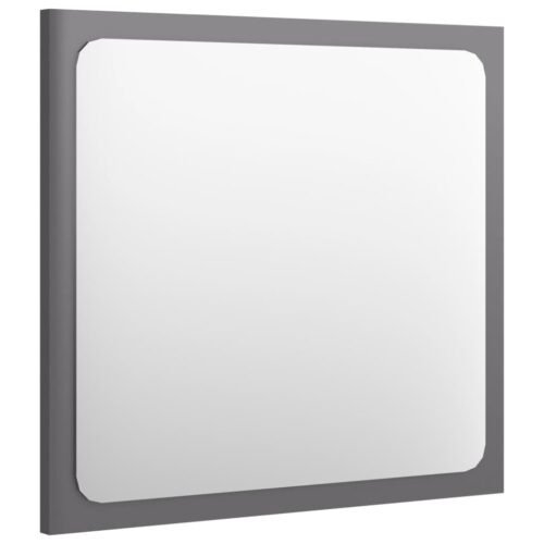 2-Piece Bathroom Furniture Set High Gloss Grey Engineered Wood - Image 8
